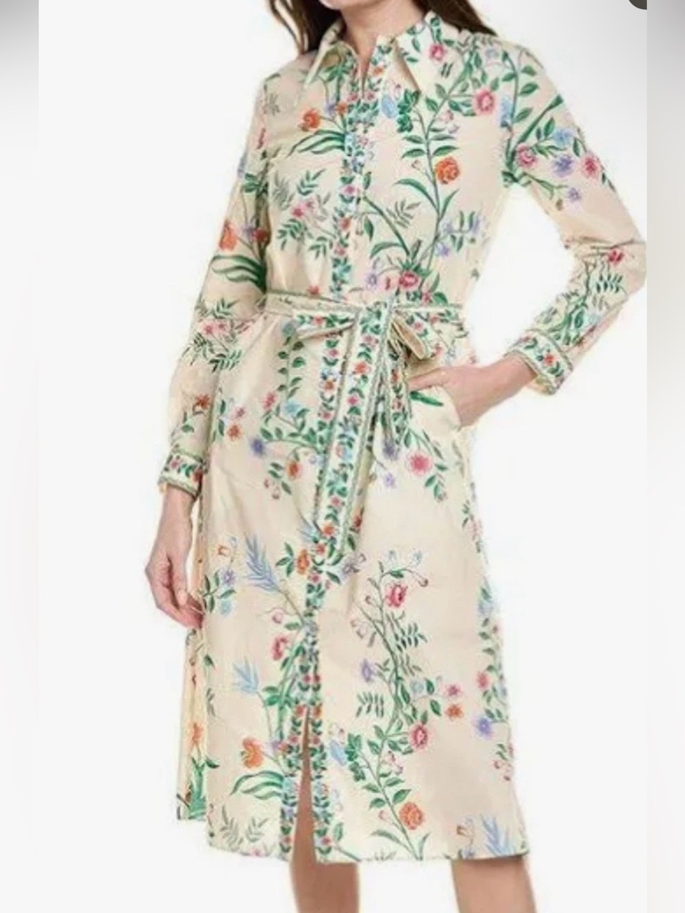 NWT Flora Bea NYC Dress Floral Midi
Dress Size MEDIUM